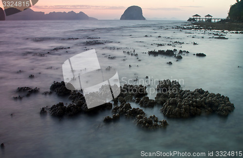 Image of Sunste at beach in Krabi Thailand