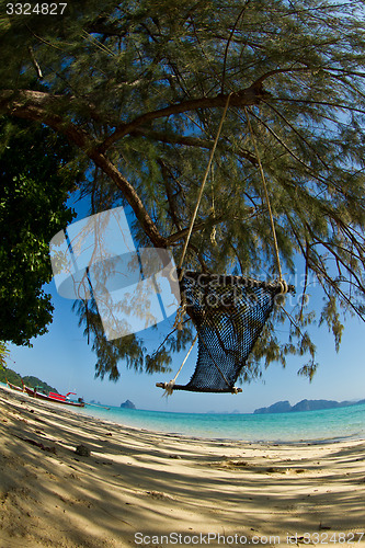 Image of hammock at the beach in thailand