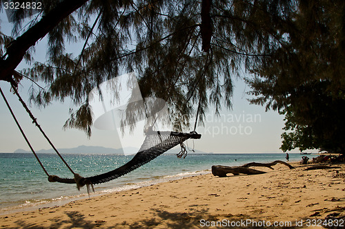 Image of hammock at the beach in thailand