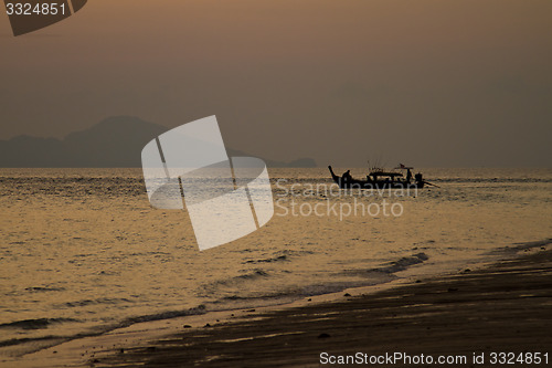 Image of Sunste at beach in Krabi Thailand