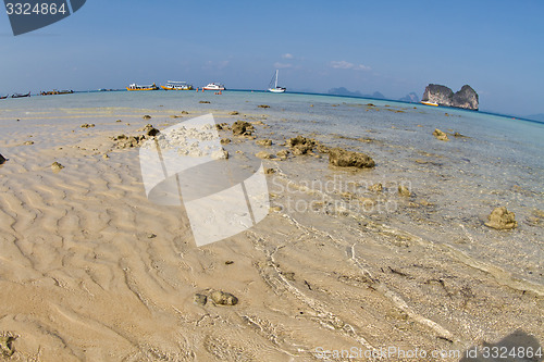 Image of At the beach in thailand at low tide