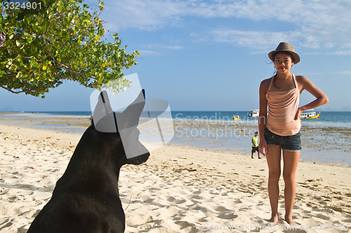 Image of Dog at the beach