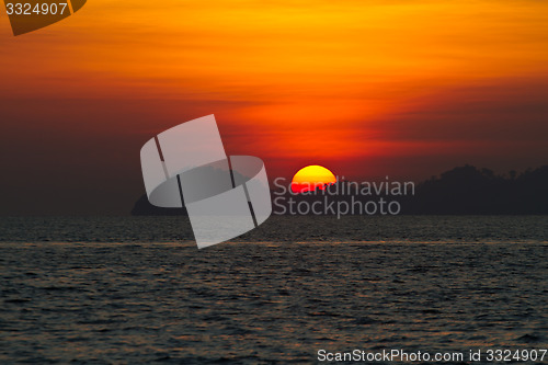 Image of Sunset at the beach in thailand