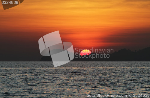 Image of Sunset at the beach in thailand