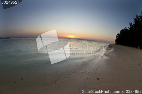 Image of Nightfall at the beach in thailand