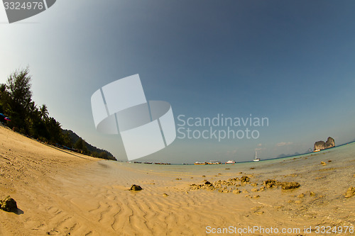 Image of At the beach in thailand at low tide