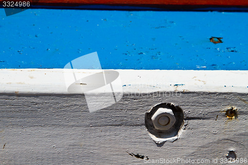 Image of Painted wood of a boat