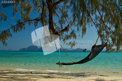 Image of hammock at the beach in thailand