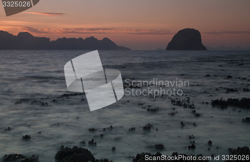 Image of Sunste at beach in Krabi Thailand