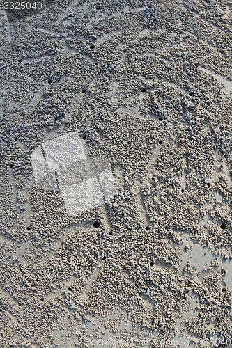 Image of Patterns in the sand at the beach in thailand