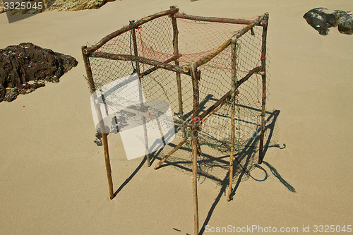 Image of Fishing net at the beach in thailand