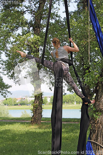 Image of Young woman gymnast