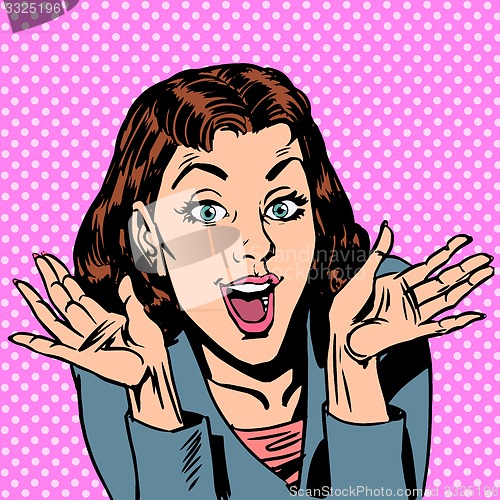 Image of Surprise the woman surprise joy positive opinion emotions