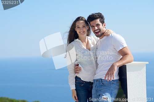 Image of happy young romantic couple have fun arelax  relax at home