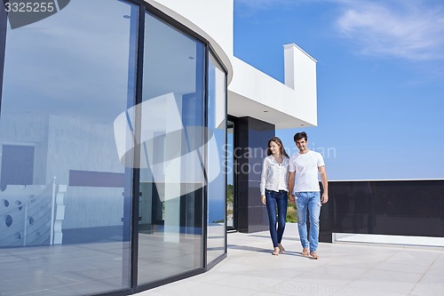 Image of happy young romantic couple have fun arelax  relax at home