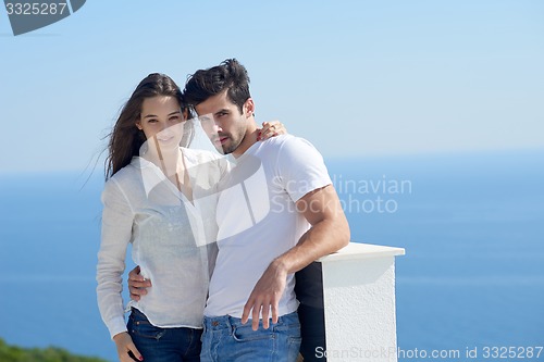 Image of happy young romantic couple have fun arelax  relax at home