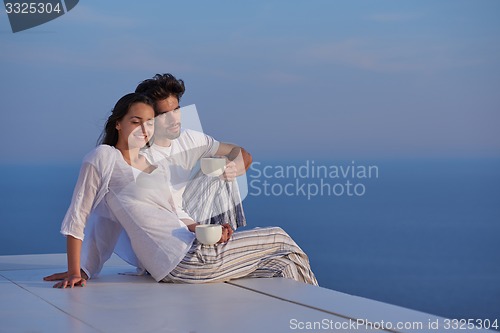 Image of happy young romantic couple have fun arelax  relax at home