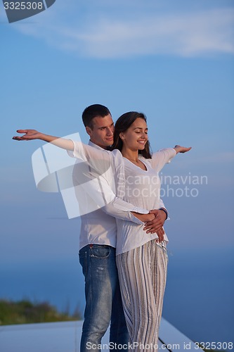 Image of happy young romantic couple have fun arelax  relax at home