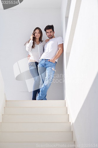 Image of happy young romantic couple have fun arelax  relax at home