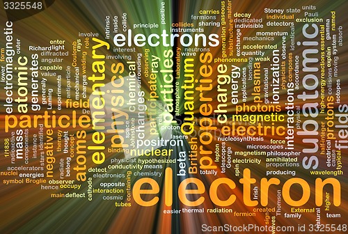 Image of Electron background concept glowing