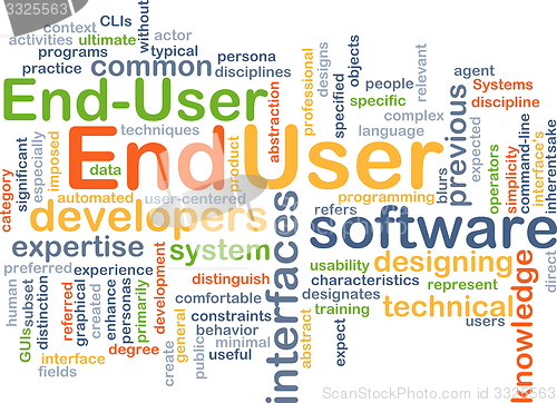 Image of End user background concept
