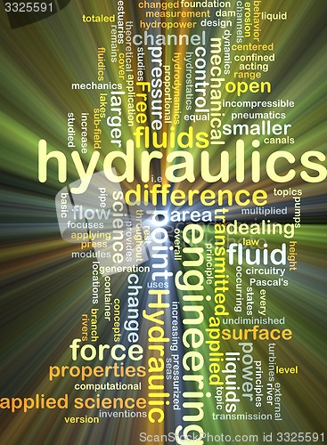 Image of Hydraulics background concept glowing