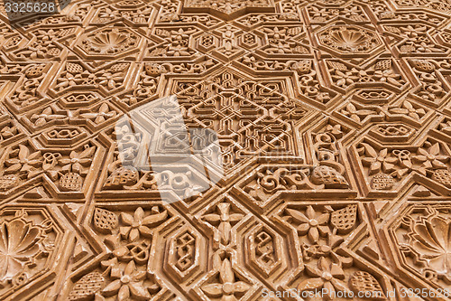 Image of Arabic decoration on acient wall