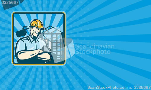 Image of Business card Construction Engineer Foreman Worker