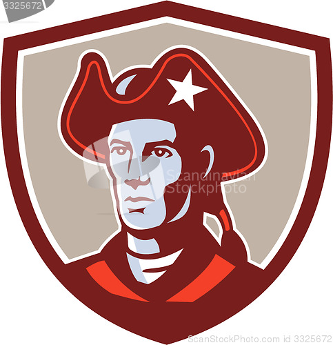 Image of American Patriot Minuteman Head Crest Retro