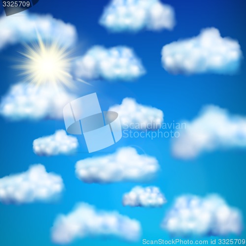 Image of Set of clouds. EPS 10