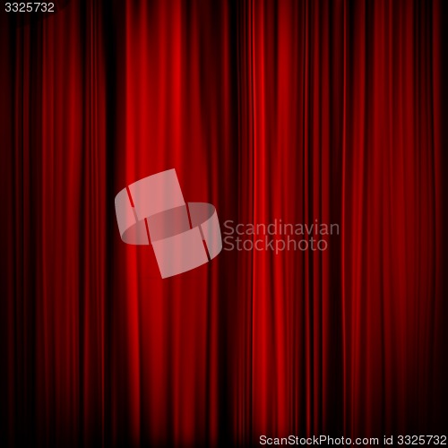 Image of Part of a red curtain - dark. EPS 10