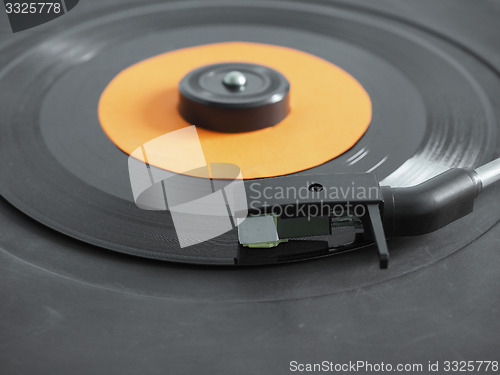 Image of Vinyl record on turntable