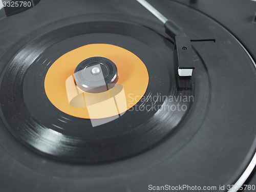 Image of Vinyl record on turntable