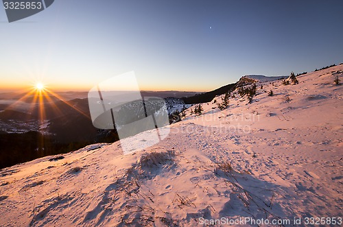 Image of Beautiful winter sunrise