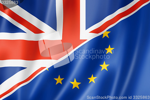 Image of UK and Europe flag