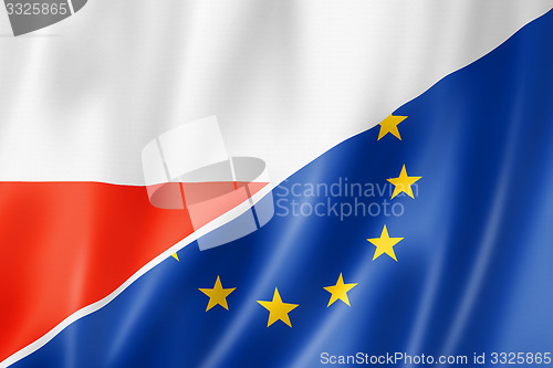 Image of Poland and Europe flag