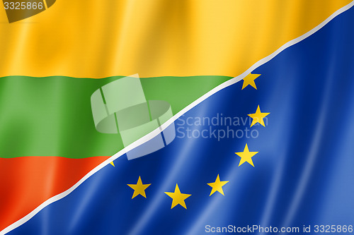 Image of Lithuania and Europe flag