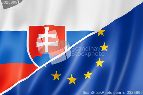 Image of Slovakia and Europe flag