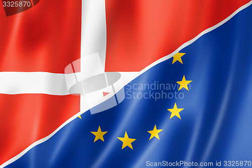 Image of Denmark and Europe flag