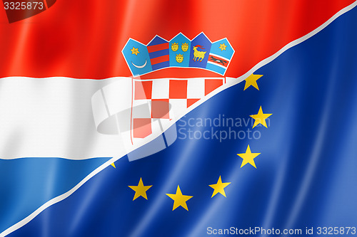 Image of Croatia and Europe flag