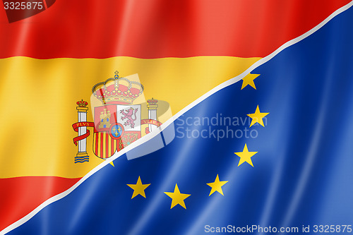 Image of Spain and Europe flag