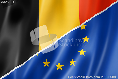 Image of Belgium and Europe flag