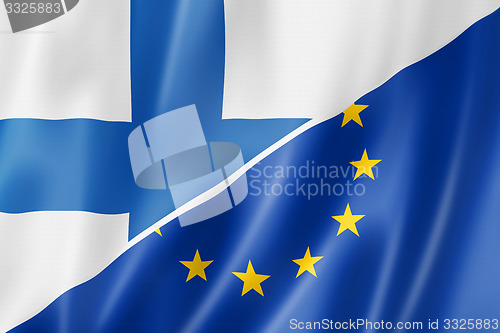 Image of Finland and Europe flag