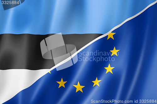 Image of Estonia and Europe flag