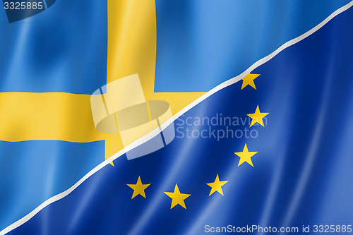 Image of Sweden and Europe flag