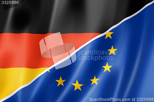 Image of Germany and Europe flag