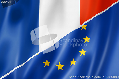 Image of France and Europe flag