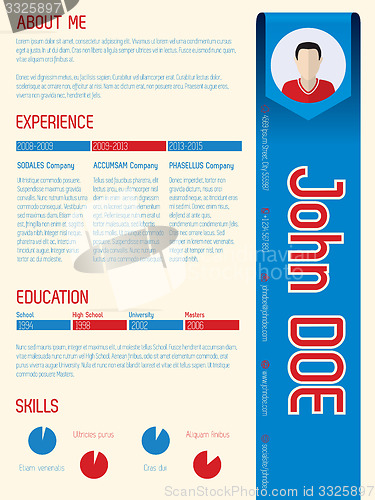 Image of Cool modern curriculum vitae with arrow ribbon