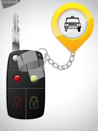 Image of Car remote with taxi keyholder