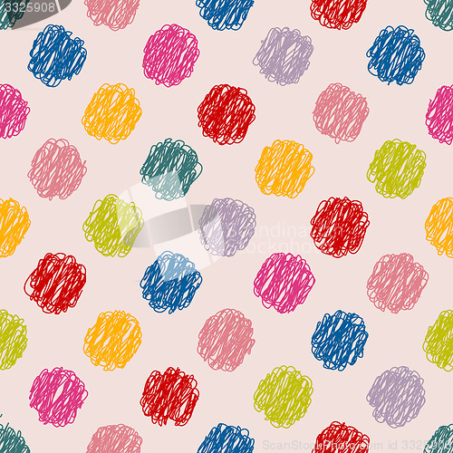 Image of Scribbled dots color pattern background